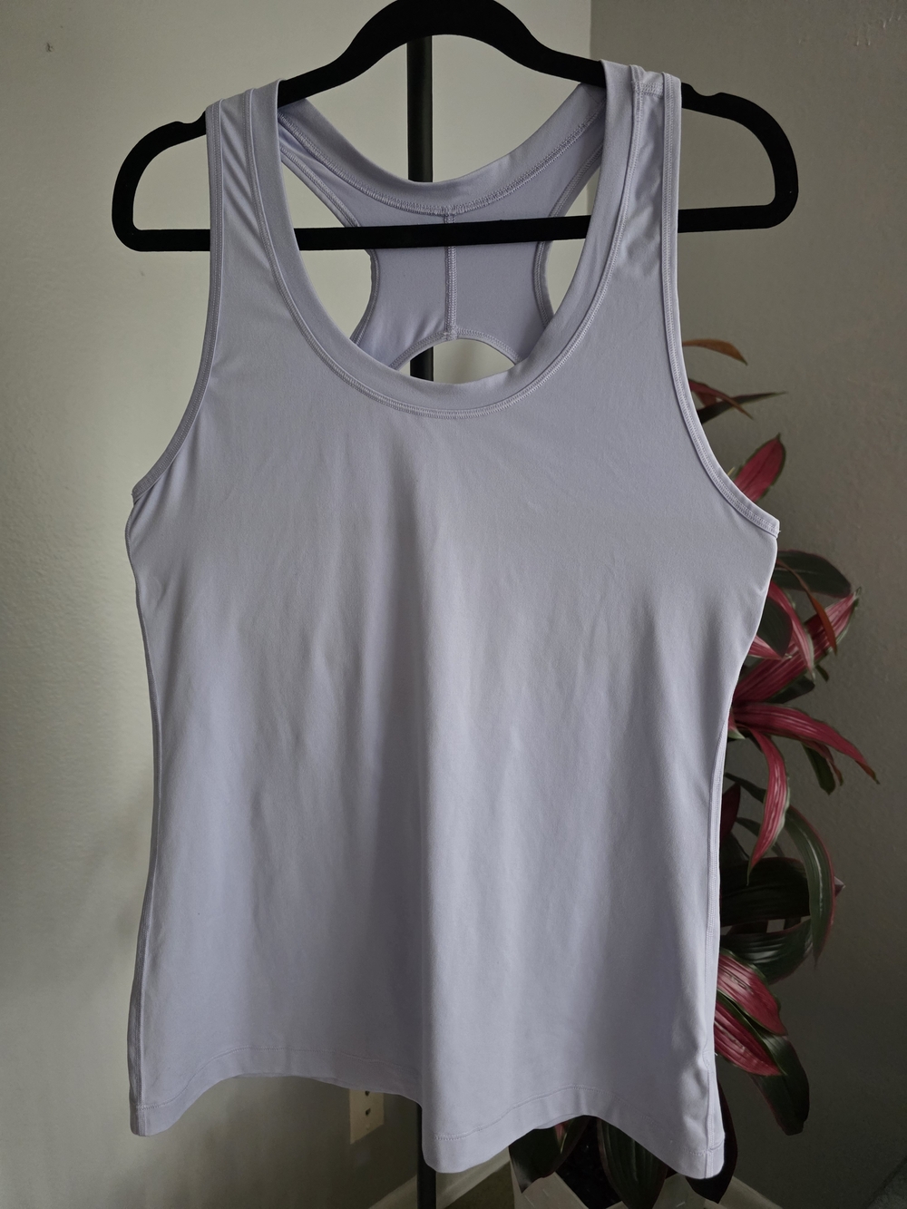 Athleta Pastel Lavender Light Blue Keyhole Racerback Active Tank Top Size M
